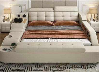 Multifunctional Bed Double Beds Modern Bed Frame 180x200cm New